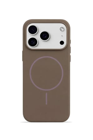 iPhone 17 Pro Max Mag Core Akıllı MagSafe Animasyonlu Silikon Kılıf Kahverengi