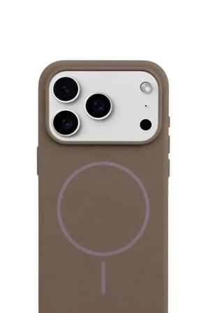 iPhone 17 Pro Max Mag Core Akıllı MagSafe Animasyonlu Silikon Kılıf Kahverengi