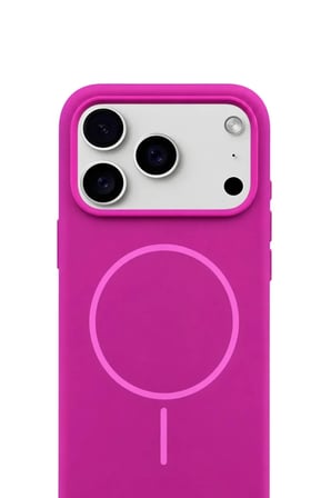 iPhone 17 Pro Max Mag Core Akıllı MagSafe Animasyonlu Silikon Kılıf Fuşya