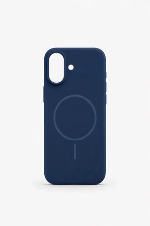 iPhone 17 Mag Core Akıllı MagSafe Animasyonlu Silikon Kılıf Lacivert