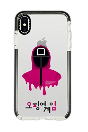 iPhone X Casetify Squid Game Desenli Anti Shock Premium Silikonlu Siyah Kenar Detaylı Telefon Kılıfı