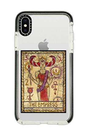 iPhone X Casetify The Empress Desenli Anti Shock Premium Silikonlu Siyah Kenar Detaylı Telefon Kılıfı