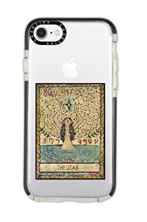 iPhone 8 Casetify The Star Desenli Anti Shock Premium Silikonlu Siyah Kenar Detaylı Telefon Kılıfı