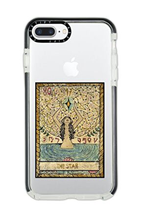 iPhone 8 Plus Casetify The Star Desenli Anti Shock Premium Silikonlu Siyah Kenar Detaylı Telefon Kılıfı