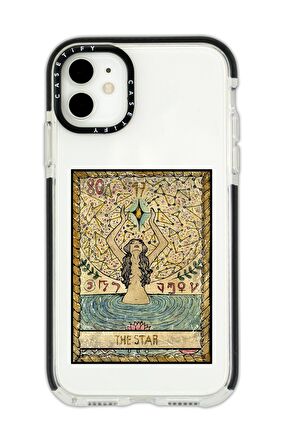 iPhone 12 Casetify The Star Desenli Anti Shock Premium Silikonlu Siyah Kenar Detaylı Telefon Kılıfı