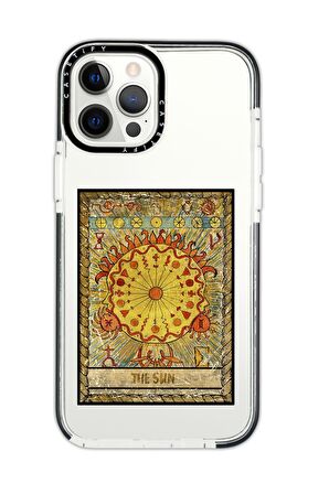 iPhone 11 Pro Casetify The Sun Desenli Anti Shock Premium Silikonlu Siyah Kenar Detaylı Telefon Kılıfı