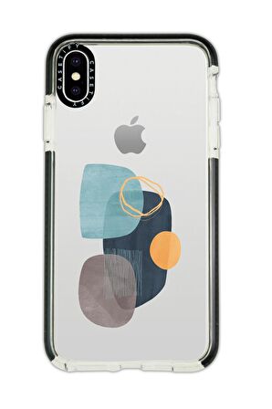 iPhone X Casetify Wall Art Desenli Anti Shock Premium Silikonlu Siyah Kenar Detaylı Telefon Kılıfı