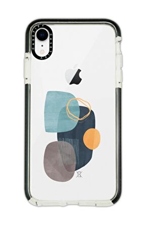 iPhone XR Casetify Wall Art Desenli Anti Shock Premium Silikonlu Siyah Kenar Detaylı Telefon Kılıfı