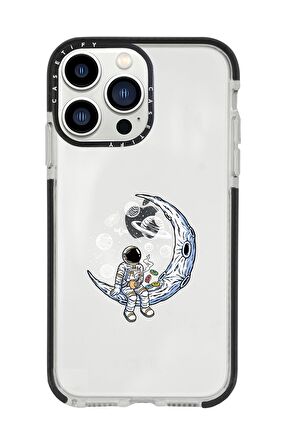 iPhone 13 Pro Max Keyifli Astronot Casetify Darbe Emci Silikonlu Telefon Kılıfı