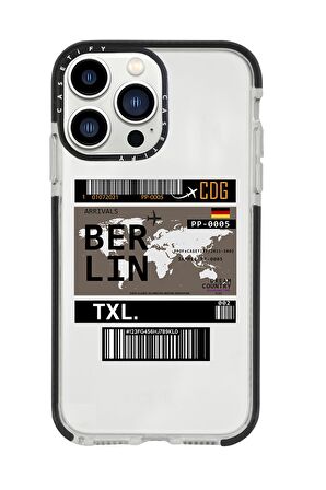 iPhone 13 Pro Max Berlin Ticket Casetify Darbe Emci Silikonlu Telefon Kılıfı