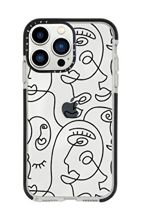 iPhone 13 Pro Max Face Art Casetify Darbe Emci Silikonlu Telefon Kılıfı