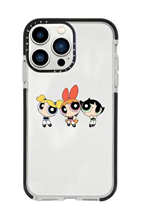 iPhone 13 Pro Max Powerpuff Girls Casetify Darbe Emci Silikonlu Telefon Kılıfı
