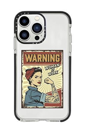 iPhone 13 Pro Max Women At Work Casetify Darbe Emci Silikonlu Telefon Kılıfı