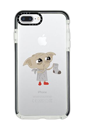 iPhone 7 Plus Casetify Dobby Desenli Anti Shock Premium Silikonlu Siyah Kenar Detaylı Telefon Kılıfı
