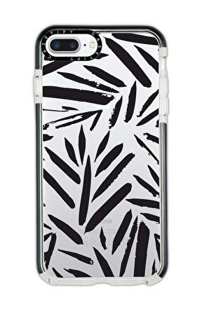 iPhone 7 Plus Casetify Fırça Darbeleri Desenli Anti Shock Premium Silikonlu Siyah Kenar Detaylı Telefon Kılıfı