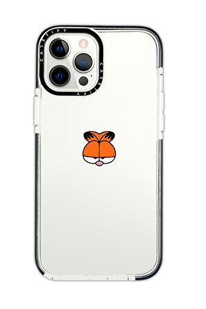 iPhone 11 Pro Casetify Garfield Desenli Anti Shock Premium Silikonlu Siyah Kenar Detaylı Telefon Kılıfı