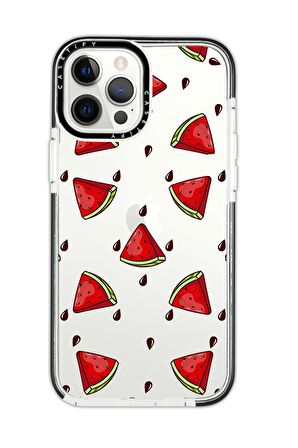 iPhone 11 Pro Casetify Karpuz Dilimleri Desenli Anti Shock Premium Silikonlu Siyah Kenar Detaylı Telefon Kılıfı