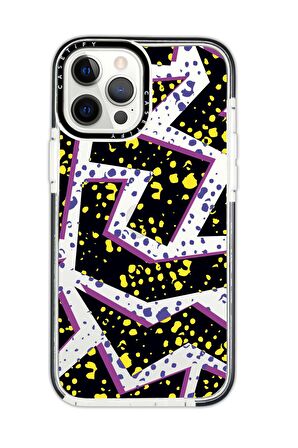 iPhone 11 Pro Casetify Spotted Lightning Desenli Anti Shock Premium Silikonlu Siyah Kenar Detaylı Telefon Kılıfı