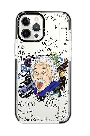 iPhone 11 Pro Casetify Einstein In Formula Desenli Anti Shock Premium Silikonlu Siyah Kenar Detaylı Telefon Kılıfı