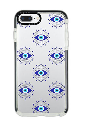 iPhone 7 Plus Uyumlu Casetify Mystic Aura Desenli Anti Shock Premium Silikonlu Siyah Kenar Detaylı Telefon Kılıfı