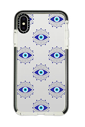 iPhone X Uyumlu Casetify Mystic Aura Desenli Anti Shock Premium Silikonlu Siyah Kenar Detaylı Telefon Kılıfı