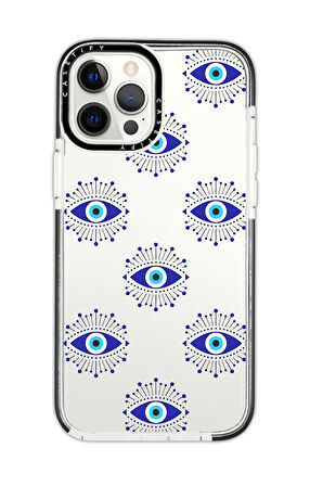 iPhone 12 Pro Max Uyumlu Casetify Mystic Aura Desenli Anti Shock Premium Silikonlu Siyah Kenar Detaylı Telefon Kılıfı