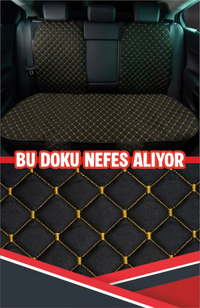 CİTROEN XSARA İLE UYUMLU SİYAH RENKLI KETEN KOLTUK MİNDERİ 7'Lİ SET