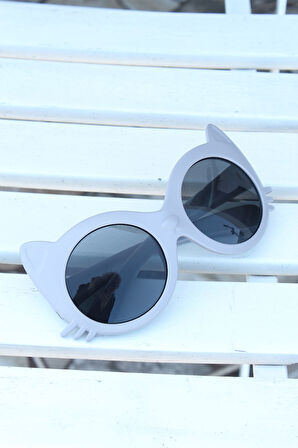 Gri Renk Kedi Model Çocuk Gözlüğü