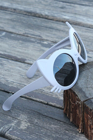 Gri Renk Kedi Model Çocuk Gözlüğü