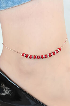 Bordo Miyuki Taşlı Hal Hal