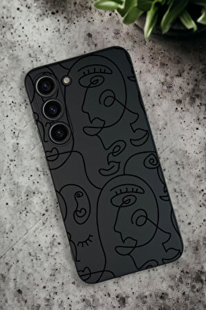 Samsung Galaxy S23 Uyumlu Face Art Desenli Premium Silikonlu Lansman Telefon Kılıfı