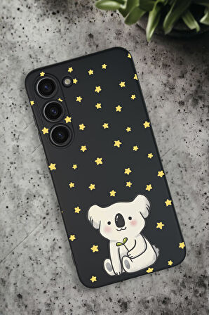 Samsung Galaxy S23 Uyumlu Koala Desenli Premium Silikonlu Lansman Telefon Kılıfı