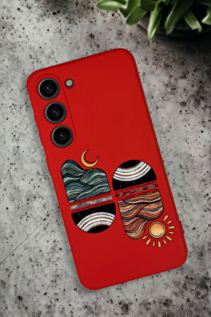 Samsung Galaxy S23 Uyumlu Sunset Wave Desenli Premium Silikonlu Lansman Telefon Kılıfı