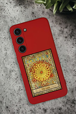 Samsung Galaxy S23 Uyumlu The Sun Desenli Premium Silikonlu Lansman Telefon Kılıfı