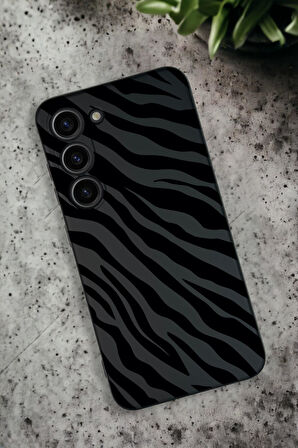 Samsung Galaxy S23 Uyumlu Zebra Pattern Premium Silikonlu Lansman Telefon Kılıfı