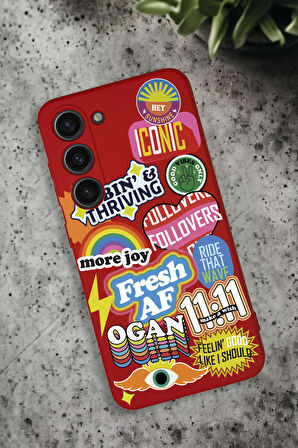 Samsung Galaxy S23 Uyumlu Fresh Desenli Premium Silikonlu Lansman Telefon Kılıfı