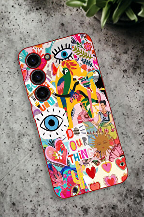 Samsung Galaxy S23 Uyumlu Fun Desenli Premium Silikonlu Lansman Telefon Kılıfı