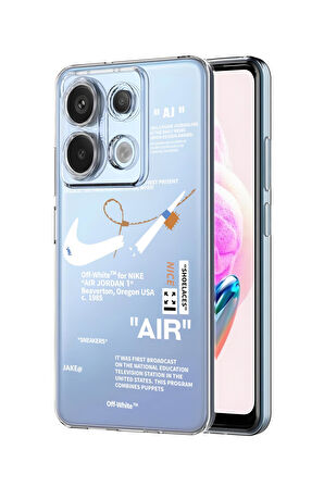Xiaomi Redmi Note 13 Pro 4G Uyumlu Air Desenli Premium Silikonlu Şeffaf Telefon Kılıfı