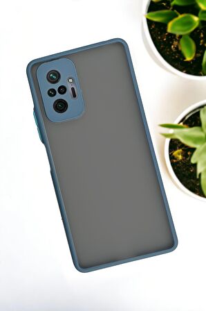 Xiaomi Redmi Note 10 Pro Max 4G Uyumlu Buzlu Şeffaf Lüx Telefon Kılıfı