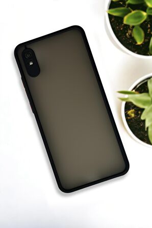 Xiaomi Redmi 9A Uyumlu Buzlu Şeffaf Lüx Telefon Kılıfı