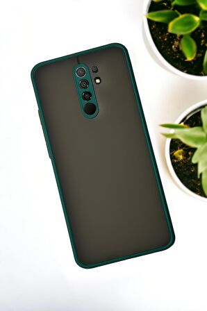 Xiaomi Redmi 9 Uyumlu Buzlu Şeffaf Lüx Telefon Kılıfı