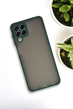 Samsung Galaxy M33 Uyumlu Buzlu Şeffaf Lüx Telefon Kılıfı