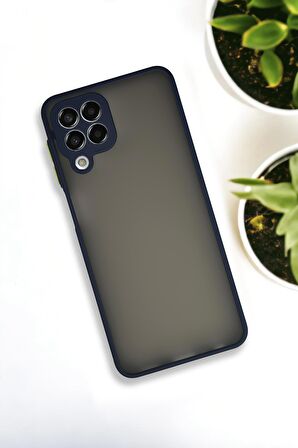 Samsung Galaxy M33 Uyumlu Buzlu Şeffaf Lüx Telefon Kılıfı