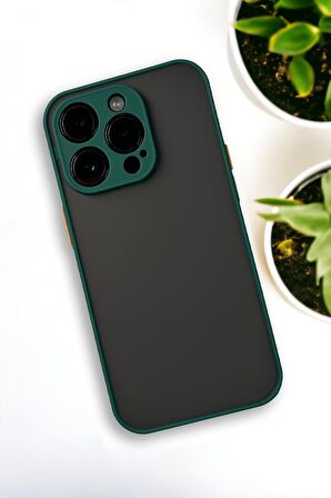 iPhone 14 Pro Uyumlu Buzlu Şeffaf Lüx Telefon Kılıfı