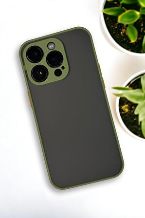 iPhone 14 Pro Uyumlu Buzlu Şeffaf Lüx Telefon Kılıfı
