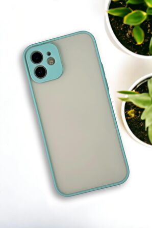 iPhone 12 Uyumlu Buzlu Şeffaf Lüx Telefon Kılıfı