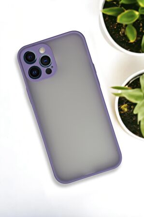 iPhone 12 Pro Max Uyumlu Buzlu Şeffaf Lüx Telefon Kılıfı
