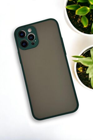 iPhone 12 Pro Uyumlu Buzlu Şeffaf Lüx Telefon Kılıfı