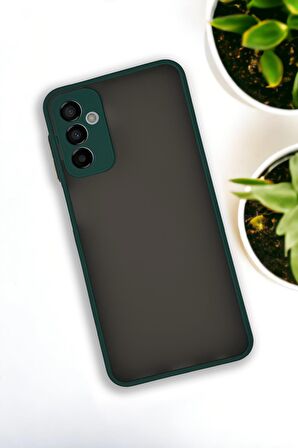 Samsung Galaxy M23 Uyumlu Buzlu Şeffaf Lüx Telefon Kılıfı