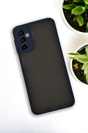 Samsung Galaxy M23 Uyumlu Buzlu Şeffaf Lüx Telefon Kılıfı